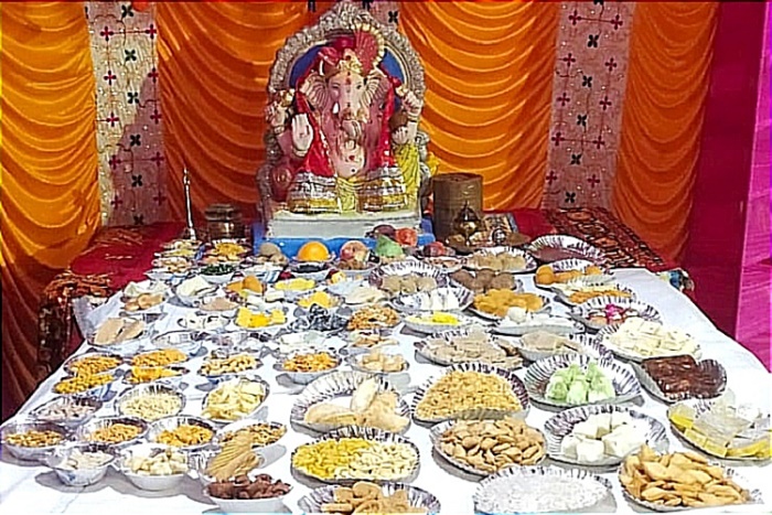 ઈશ્વરિયા ગામે ગણેશ ઉત્સવમાં અન્નકૂટ