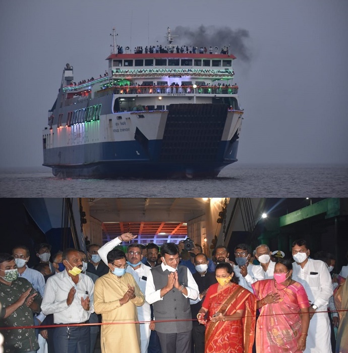 ઘોઘા ખાતે પ્રથમ રો-પેક્સ ફેરીનું સ્વાગત